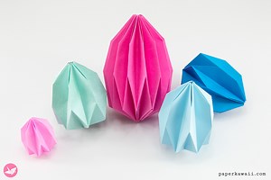 Origami Accordion Easter Egg Tutorial - Paper Kawaii