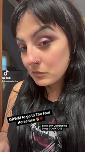 15K views · 424 reactions | The sound at the end is me almost taking out my blinds with my SPIKES who will I see District 142 tonight?!落#grwm #concertfit #band #rock #music #concert #makeuplook | Eva Under Fire | Facebook