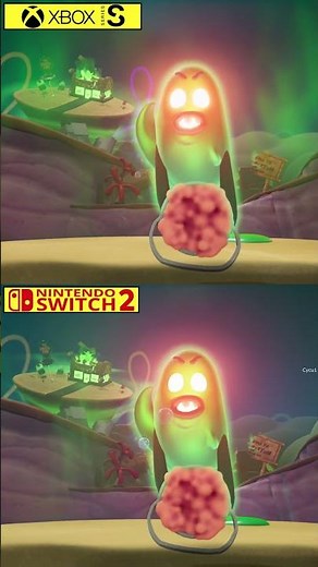 Spongebob Squarepants Titans of the Tide Switch 2 vs Xbos Series S Graphics Comparison