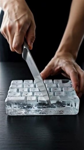 This Keyboard Was Frozen in Ice ❄️ Watch This! #shorts ‪@TinyNibbleASMR‬