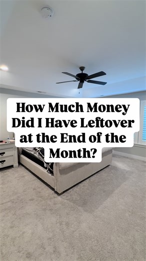 End-of-month budget breakdown showing leftover money in variable expense categories.#Budgetlife #debtfreejourney #personalfinance #intentionalspending #paycheckbudget