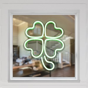 Northlight LED St. Patrick's Day Shamrock Neon Lighted Wall or Window Decoration - 5"