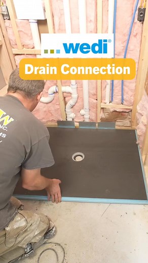 Wedi shower drain connection 👊 #DIY #homeimprovement #shower #tile #bathroomremodel #plumbing #bathroomremodelingteacher | Bathroomremodelingteacher