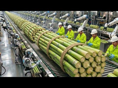 Inside a Modern Cane Sugar Factory: From Fresh Sugarcane Farm to Pure Crystal Sugar! (Full Process)
