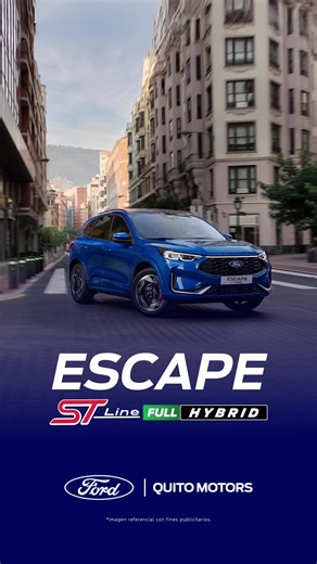 Diseño ST-Line que marca carácter, tecnología que eleva cada trayecto y un motor 2.5L Híbrido iVCT Atkinson que responde con precisión y eficiencia. All New Escape ST-Line Full Hybrid. Cuando decides avanzar. Si piensas en Ford, piensa en Quito Motors. 🚗✨ #FordEscapeStLine #QuitoMotors #FordSUV