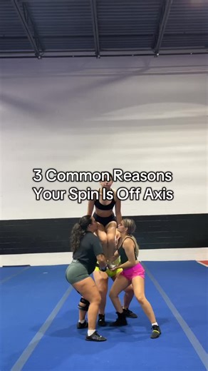 Hit & Hold on Instagram: "Full up giving you trouble? You might be making these mistakes ➡️ • 1. Flyer spinning too early off the bottom of the skill 2. Side base chucking the leg backwards in the toss 3. The flyer is initiating the spin with their shoulders instead of through their core • #cheer #stunts #cheerleading #stuntanalysis #fyp"