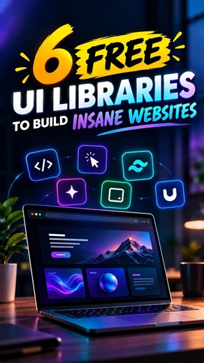 Build Next-Level Websites for FREE! 🔥 6 UI Libraries You Need #webdevelopment #coding #uiuxdesign