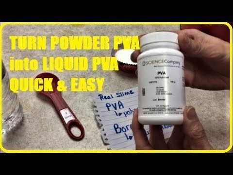 How to get powdered PVA into Liquid Form QUICK & EASY Turn Polyvinyl Alcohol into a Liquid