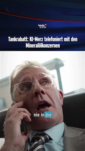 Tankrabatt: KI-Merz telefoniert mit den Mineralölkonzernen | heute-show #shorts