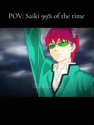 He’s suffering. || Title: The Disastrous Life of Saiki K #saiki #comedyanime #saikikusuo