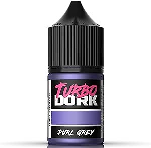 Turbo Dork Purl Grey Metallic Acrylic Paint 22ml Bottle - Water-based Non-Toxic Metallic Finish Paint