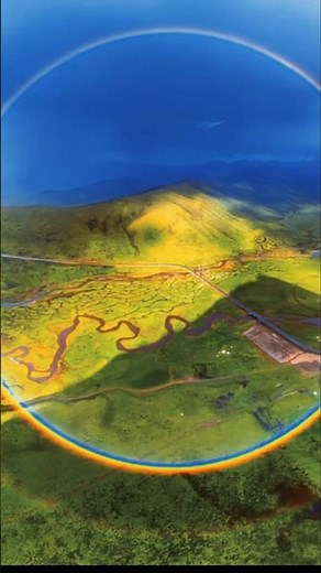 Photographer Captures Rare Full Circle Rainbow. #shorts