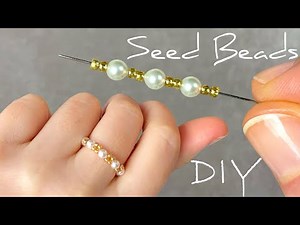 LOOK at This Beauty! EASY Beading Tutorials: Stunning Beaded Ring Making with Pearls
