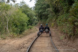 Riding the Skunk Train Railbikes in Fort Bragg - California Through My Lens