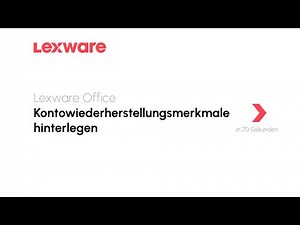 Kontowiederherstellungsmerkmale hinterlegen | Lexware Office erklärt's