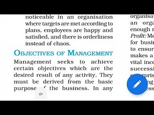 Objectives of management || ncert || class 12 business studies