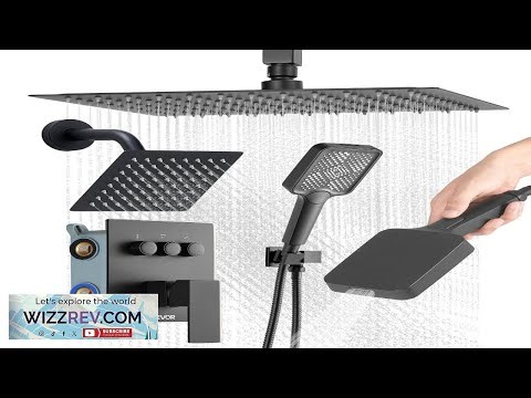 VEVOR Shower Faucet Set 12 Inch Ceiling Mount Rainfall Shower System