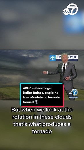 Meteorologist Dallas Raines details how a tornado formed and moved across SoCal before it whipped of the roofs of multiple buildings in Montebello. #abc7la #news #abc7eyewitness #tornado #weather #montebello #wildweather #landspout #socal
