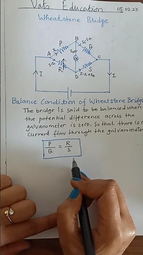 Wheatstone bridge | Balanced Condition for Wheatstone bridge #physics #cbse #12thclass