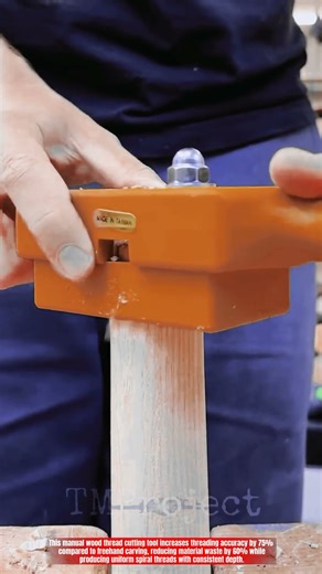 Innovative Manual Wood Thread Cutting Tool System : Clean Precision Spiral Carving
