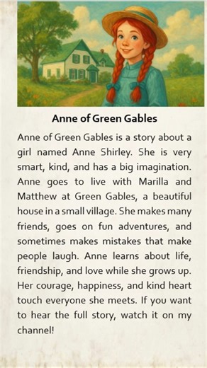 Anne of Green Gables | Magical Story Summary #audiobook #learnenglish #booktok #classicliterature