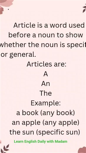 Articles #learnenglish #articles