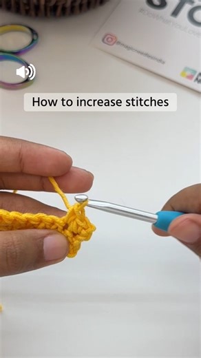 Magic Needles® on Instagram: "Comment “Increase” & one lucky beginner gets one Hobby Store Bare Minimum Beginner’s Crochet Kit by Magic Needles FREE! 🧶✨ Welcome to the Crochet Beginner Series by Magic Needles — Episode 14. How to Make an Increase Stitch Make your crochet grow smoothly ✨ In this episode, you’ll learn how to make an increase stitch, an essential skill for shaping projects. To enroll: 👉 Like this post 👉 Share it and tag friends who are keen to begin crochet 👉 Follow us to learn