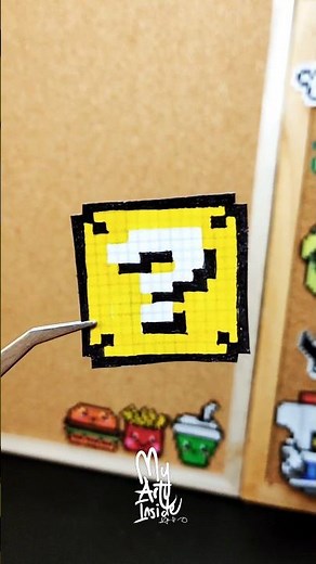 Super Mario Bros - Question Block - Pixel Art Drawing #myartinside #pixelart #drawing