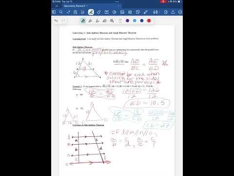 Side Splitter Theorem and Angle Bisector Theorem