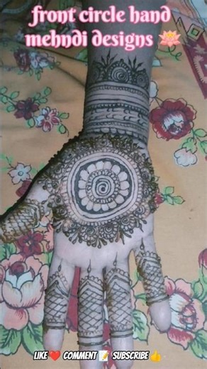 5/30 day challenge circle mehendi design 🪷 #circledesign #day5 #fronthandmehndi #shorts #challenge