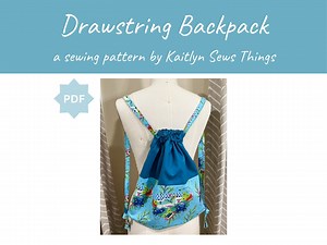 Drawstring Backpack Sewing Pattern, Beginner Bag Pattern, Kids Backpack, PDF Digital Download - Etsy