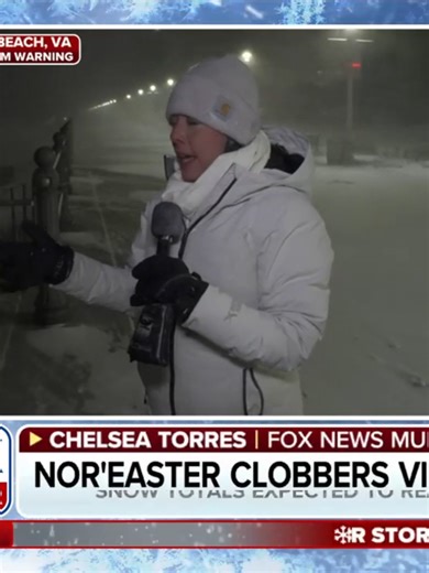 VIRGINIA BEACH BEATDOWN: Howling winds, flying sand and snow signal the arrival of a powerful nor’easter in Virginia Beach. FOX News Multimedia Reporter Chelsea Torres is live, rolling with the sand-filled punches as the winter storm’s powerful impacts take hold along the coast.