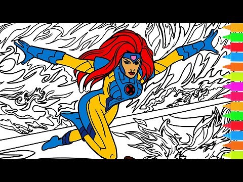 Coloring Jean Grey - The Phoenix Force, Charles Xavier & Magneto Chess | X-Men Coloring Book Pages