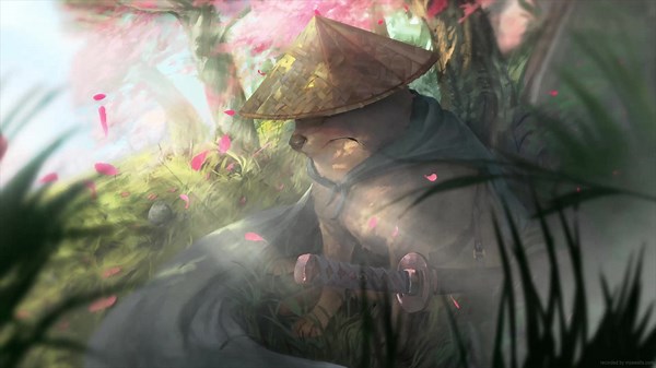 Doge Samurai Chilling Live Wallpaper - MoeWalls