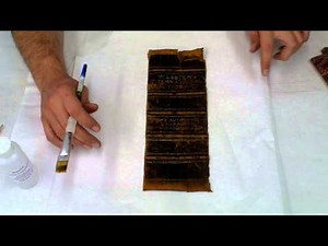 Applying Klucel-G to a Leather Spine | Leather Consolidant for Book Restoration | Save Your Books