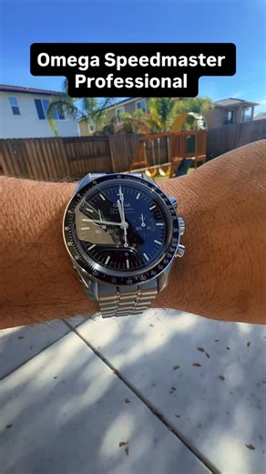 Marc Martin on Instagram: "The @omega Omega Speedmaster Professional is stunning in all settings, even a dirt backyard. This gorgeous timepiece always puts a smile on my face!"