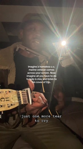 PayPal in bio/venmo: cryptabit | I am a marine veteran and I am homeless. I used to deliver goods to make ends meet, and I slept in my car until it was repossessed one night. I was never allowed to retrieve my belongings. Since then I have been living on the streets. I film content to spread awareness and play songs to spread hope. Thank you, to whomever has or will help me get this message out there.#foryou #veteran #coversong #Djo #endofbeginning