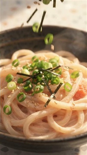 Creamy mentaiko udon 🍜✨ Would you try this?👀