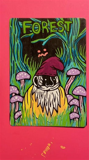 Making my own magic the Gathering lands. #artist #magicthegathering #illustration #artandcraft