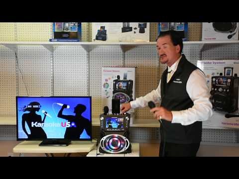 GF842 DVD/CDG/MP3G Karaoke Machine with 7" TFT Color Screen, Record, Bluetooth and LED Sync Lights