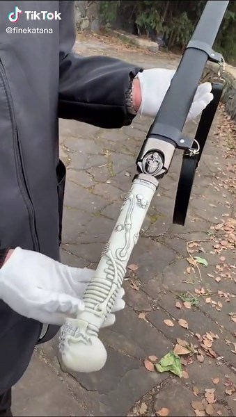 Handmade White Skull Sword Craft