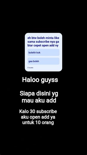ayoo guyss nanti aku open add