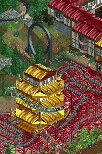 OpenRCT2 Rollercoaster: Deja Vu - A 'Family' boomerang