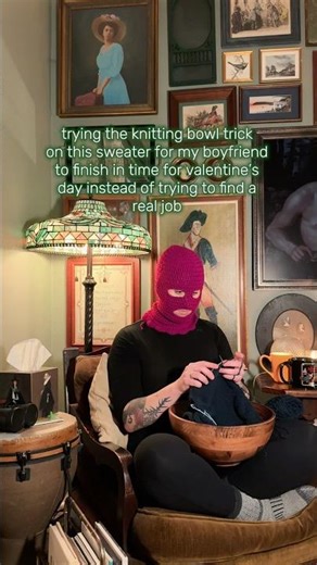 This is a sweater for my boyfriend that i’m trying to finish in time for valentine’s day #knitting