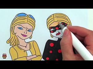 Miraculous Ladybug and Cat Noir Coloring Book Pages CHLOE VS ANTIBUG