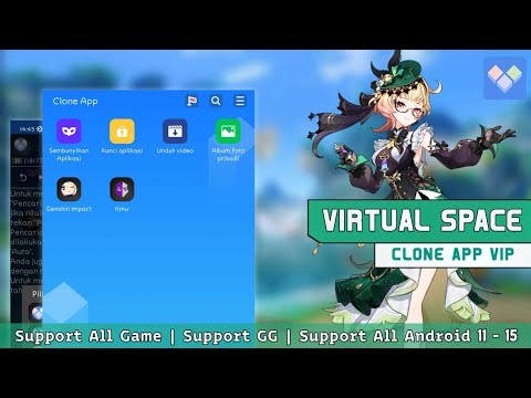 Virtual Space CLONE APP VIP Lifetime Setup Tutorial - Support Game Guardian, Support Android 15