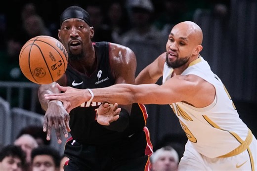 Derrick White scores season-high 33, hits nine 3s as Celtics pull away from Heat 129-116