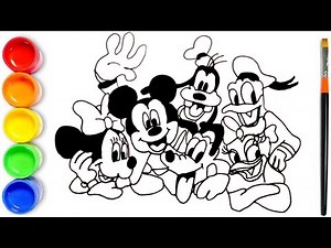 How to draw Mickey Mouse, Minnie Mouse, Pluto, Goofy, Donald Duck, Daisy Duck | From DISNEY JUNIOR