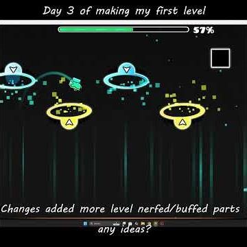 day 3 of maing my FIRST gd level #gd #gdlevels #geometrydash #geometrydashlevels