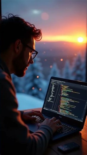 Golden Sunset coding in Vancouver, Canada #shorts